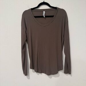 Athleta Brown Long Sleeve Shirt S